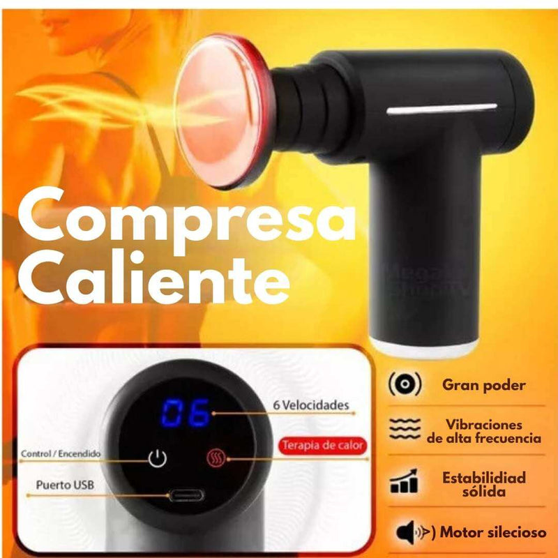 ✅Masajeador PROFESIONAL  INÁLAMBRICO 6 en 1 con Terapia FRIO/CALIENTE