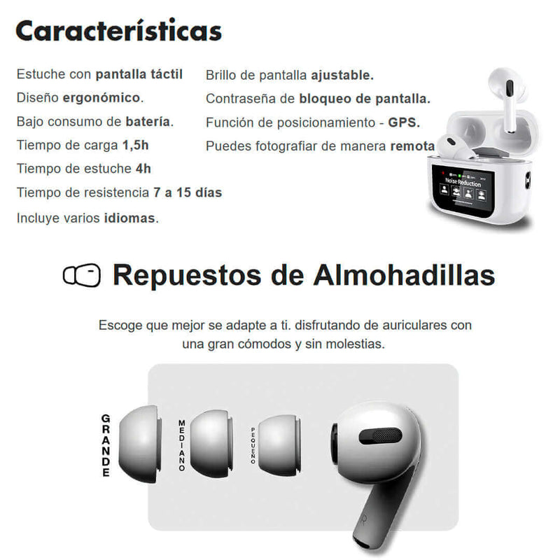Último día de oferta ✅AIRPODS PRO CON PANTALLA TACTIL+ LAYARD GRATIS