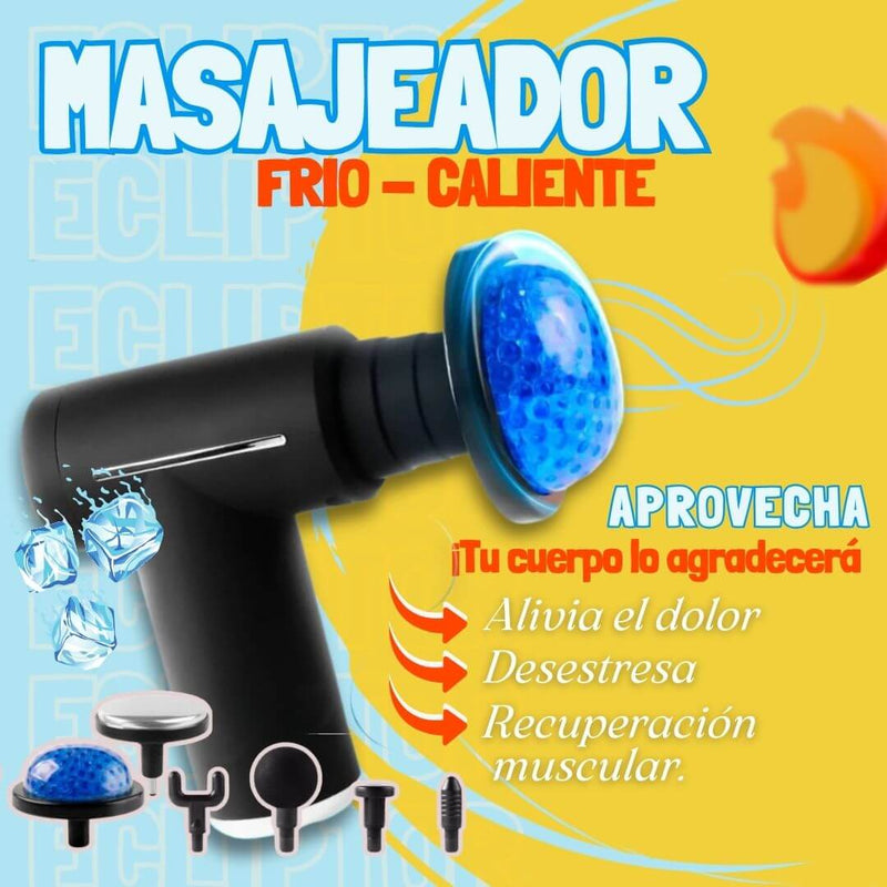 ✅Masajeador PROFESIONAL  INÁLAMBRICO 6 en 1 con Terapia FRIO/CALIENTE